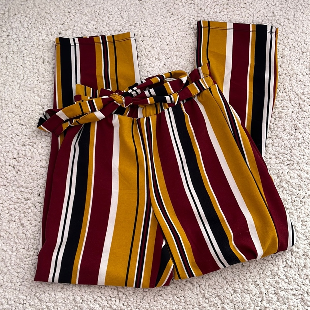 Como Black Striped Pants